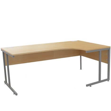 Platinum Range - Radial Workstation - Cantilever - 1800mm - Right Hand - Oak