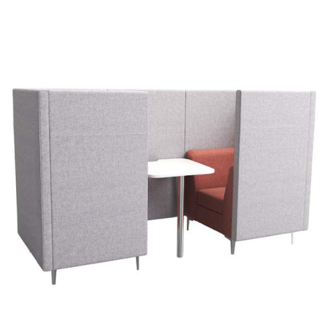 Simoon Booth - 2 Seater Booth - Closed Front with Arms