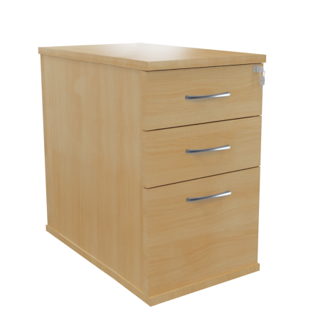 Platinum Range - Desk High Pedestals 3 Drawer - 800mm - Oak