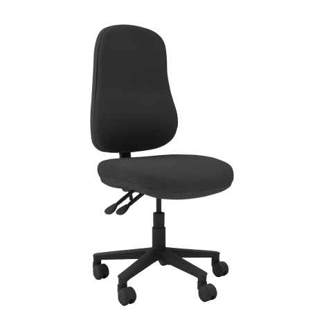 Ergo High Back Operator Chair - No Arms - Black