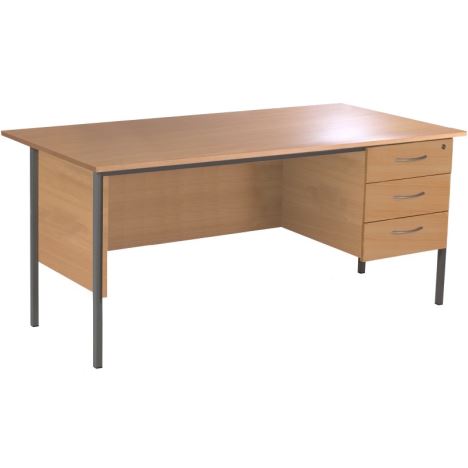 Teacher Desk - 1800 - 3 Drawer - Beech