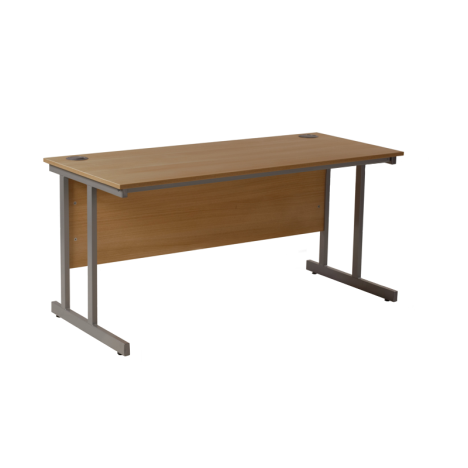 VDU Cantilever Workstation - 1600mm - 600mm Deep - Beech