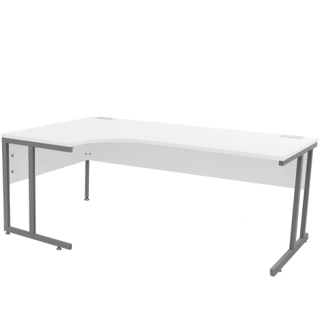 Platinum Range - Radial Workstation - Cantilever - 1800mm - Left Hand - White