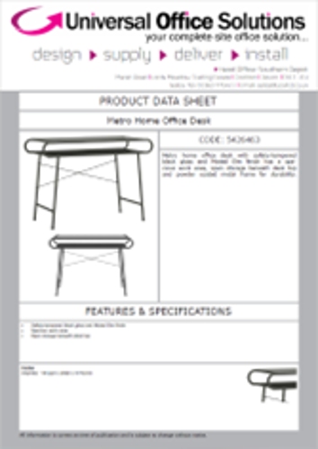 DATA SHEET - Metro Home Office Desk (5426463)