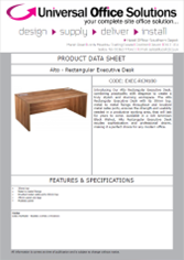 DATA SHEET - Alto - Rectangular Executive Desk (EXEC-RCM180)