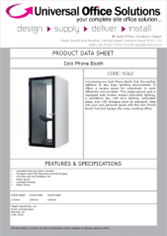 DATA SHEET - Solo Phone Booth (SOLO)