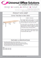 DATA SHEET - Connex Triple Back to Back Desks (CO4816)