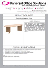 DATA SHEET - Radial End Meeting Table (EB24)