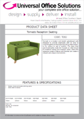 DATA SHEET - Tornado Reception Seating (TDB2W)