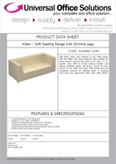 DATA SHEET - Alban - Soft Seating Range with Chrome Legs (ALBAN02-LOW)