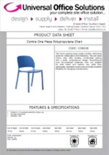 DATA SHEET - Contra One Piece Chair (CON300 CON301)