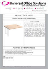 DATA SHEET - Connex add on Units (Back to Back) (CO1416)