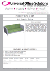 DATA SHEET - Lyric Reception Seating (LYR50003)