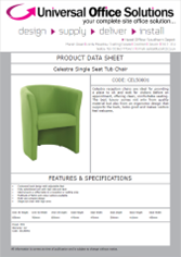 DATA SHEET - Celestra Single Seat Tub Chair (CEL50001)