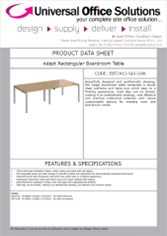 DATA SHEET - Adapt Rectangular Boardroom Table (EBT2412)