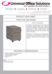 DATA SHEET - Mobile Under Desk Pedestal (R3M)