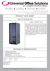 DATA SHEET - Solo 2.0 Acoustic Pod (CSPOD2.0G25)