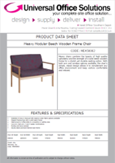 DATA SHEET - Meavy Modular Beech Wooden Frame Chair (MEA50002)