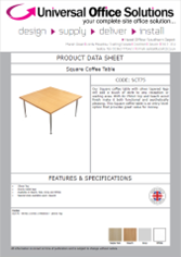 DATA SHEET - Square Coffee Table (SCT75)