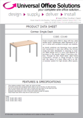 DATA SHEET - Connex Single Desk (CO148)