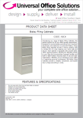 DATA SHEET - Bisley Filing Cabinets(AOC4)