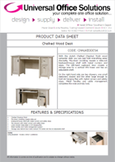 DATA SHEET - Chalked Wood Desk (CHALKEDDESK)
