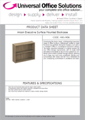 DATA SHEET - Anson Executive Surface Mounted Bookcase (ANS-MBK)