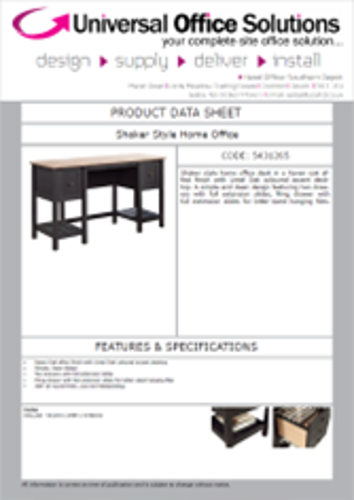 DATA SHEET - Shaker Style Home Office (5431265)