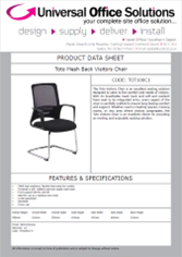 DATA SHEET - Toto Mesh Back Visitors Chair (TOT100C1)