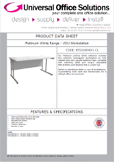 DATA SHEET - Platinum White Range - VDU Workstation (BTD1600VDU)