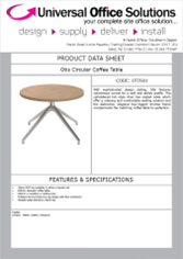 DATA SHEET - Otis Circular Coffee Table (OTIS01)