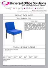 DATA SHEET - Rubic Reception Chair (BRC1)