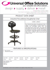 DATA SHEET - Industrial Polyurethane Draughtsman Chair (LAB-D)