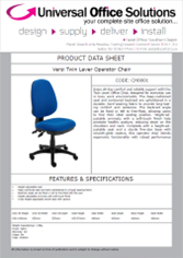DATA SHEET - Versi Twin Lever Operator Chair (CH0001)