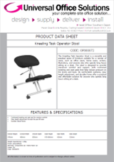 DATA SHEET - Kneeling Task Operator Stool (OP000072)