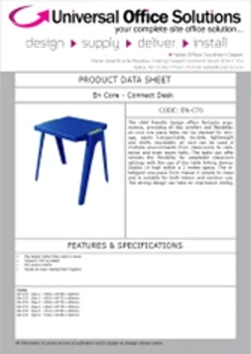 DATA SHEET - En Core - Connect Desk (EN-CT6)