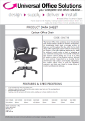 DATA SHEET - Carbon Office Chair (CH1730)