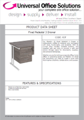 DATA SHEET - Fixed Pedestal 2 & 3 Drawer (R3F)