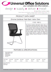 DATA SHEET - Chrome Cantilever Mesh Back Visitor Chair (MB031)