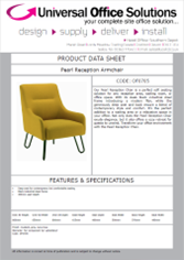 DATA SHEET - Pearl Reception Armchair (OF0705)