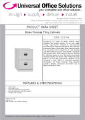 DATA SHEET - Bisley Foolscap Filing Cabinets (CC4H1A)