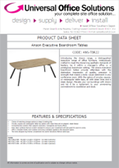 DATA SHEET - Anson Executive Boardroom Tables (ANS-TBR22)