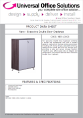 DATA SHEET - Nero - Executive Double Door Cupboard (NER-120CB)