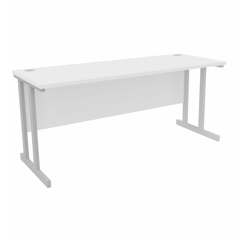 Platinum Range - VDU Workstation - 1600mm - Panel End Leg - 600mm - White