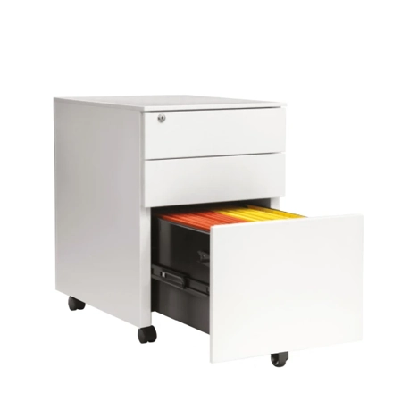 Steel Mobile Pedestal - White