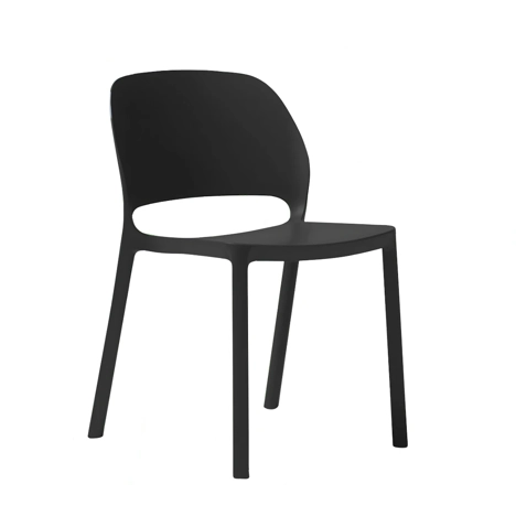 Contra One Piece Polypropylene Chair - Black
