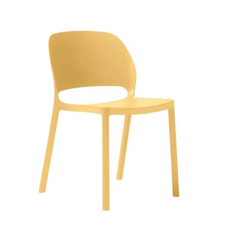 Contra One Piece Polypropylene Chair - Yellow