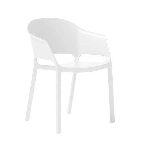 Contra One Piece Polypropylene Armchair - White