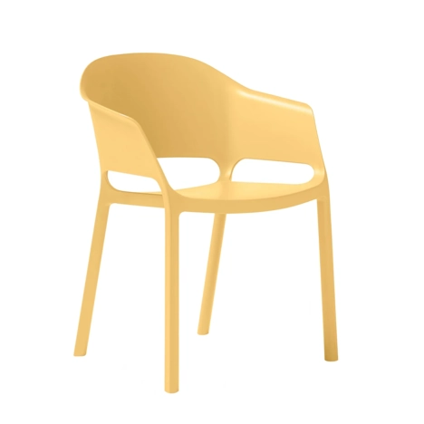 Contra One Piece Polypropylene Armchair - Yellow