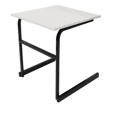 Heavy Duty Cantilever Exam Desk - Black Legs - Light Grey
